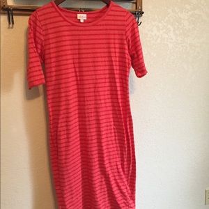 2/$10- All Dresses- Lularoe Julia Pink Dress Sz.M